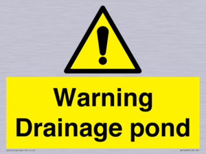 Warning Drainage pond